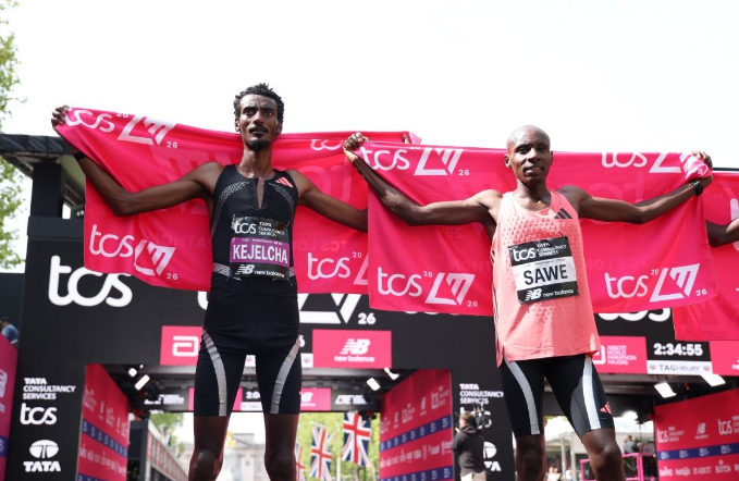 2026 런던 마라톤 1위 사웨와 2위 케젤차