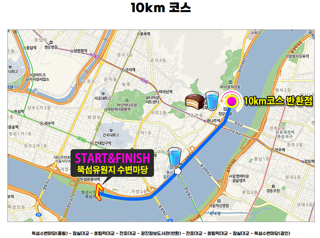 여명국제마라톤 10km 코스