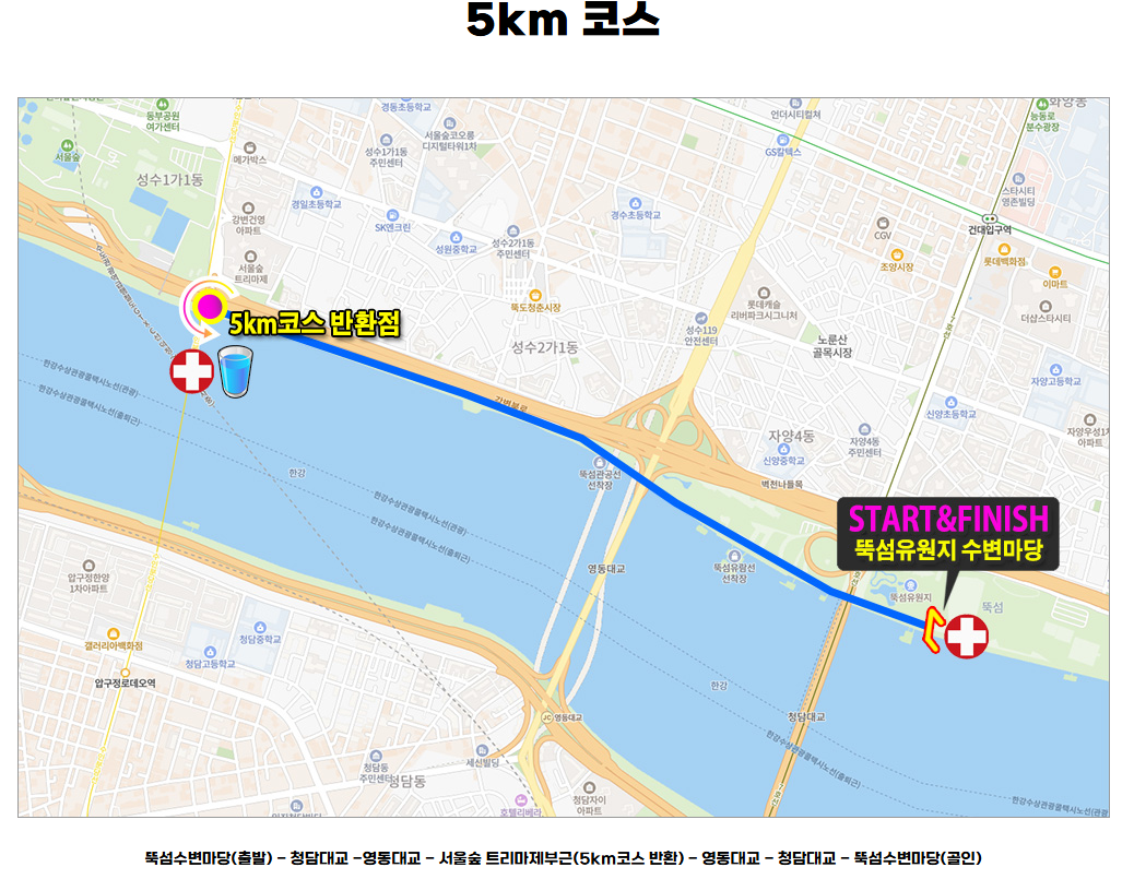 여명국제마라톤 5km 코스