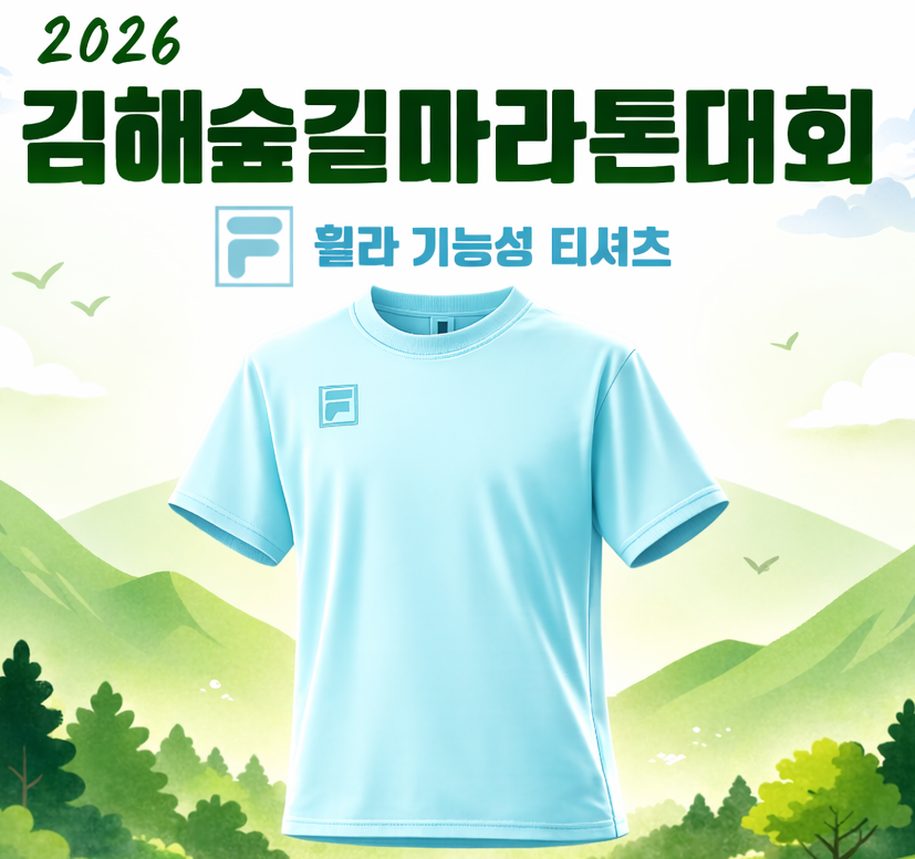 2026 김해숲길마라톤 휠라 기능성 티셔츠 기념품