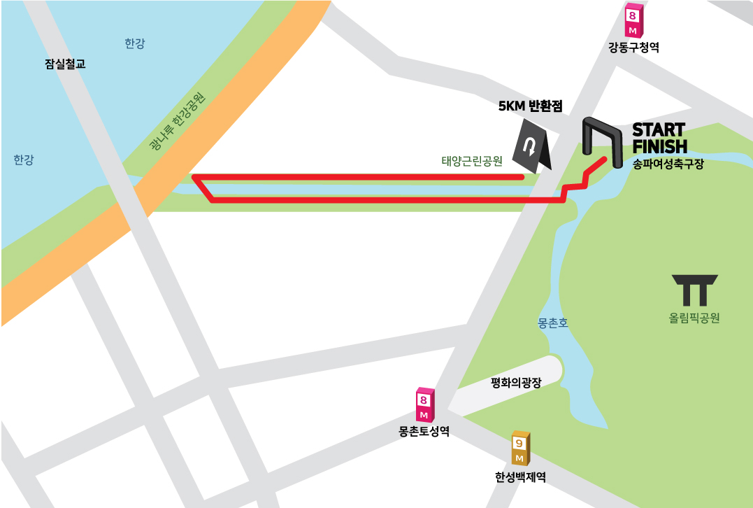 송파구청장배마라톤 코스도
